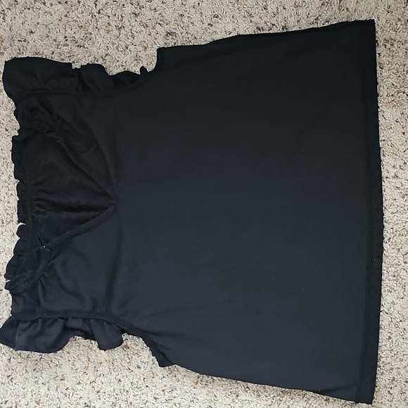 J. Crew sz M black ruffle top - Picture 9 of 10